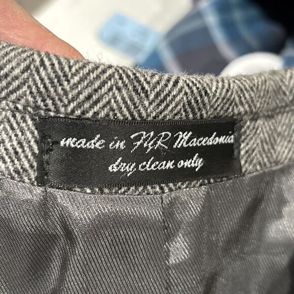 Gianfranco Ruffini Italy Mens Sport Coat Size 44R Herringbone Tweed Camel Hair - Picture 9 of 16